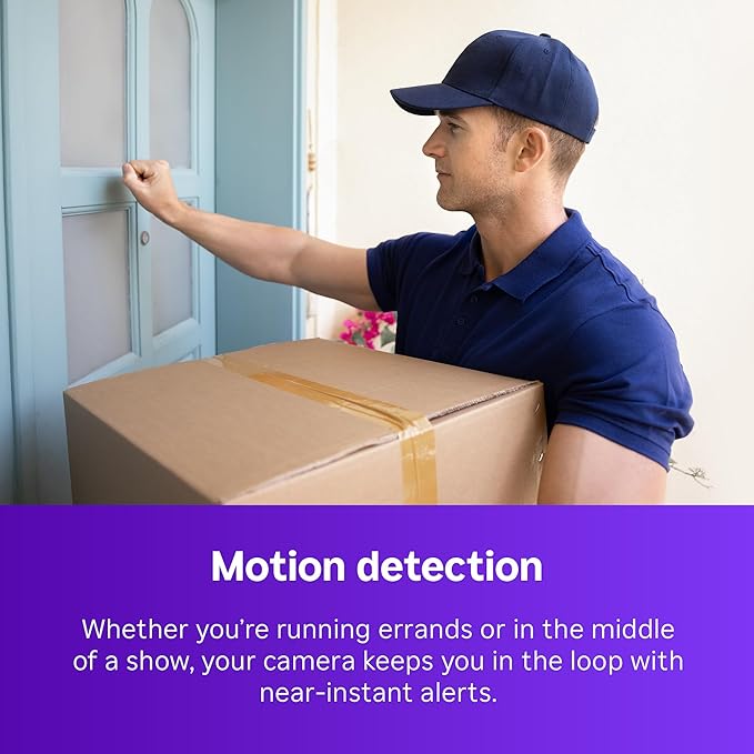 Roku Battery Camera Plus (2025 Model) – Weather‑Resistant Wireless Indoor/Outdoor Security Camera with 1080p HD, Two‑Way Audio & Long‑Life Rechargeable Battery (Renewed)
