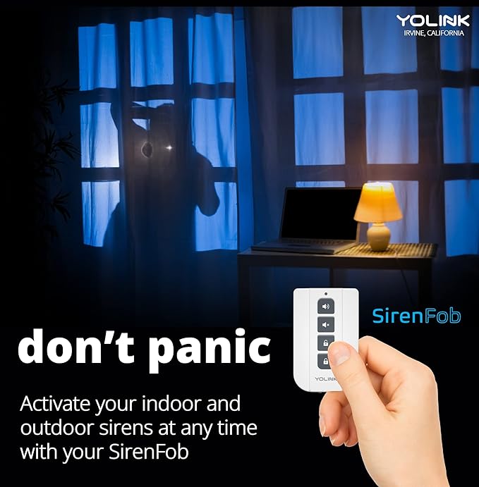 Outdoor Alarm Controller 2, Siren/Alarm/Relay Controller, 12VDC Out, 12VDC in, 130dB Siren with 12VDC on, 110dB Siren with Battery only, YoLink Hub Required for Full-Functionality!