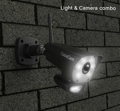 CasaCam GuardianCam Air | AC Powered 720p Spotlight Camera for VS1002 and VS802 Wireless Security System, Add-on Camera, Weather Proof, Two-Way Audio, Model VC1000
