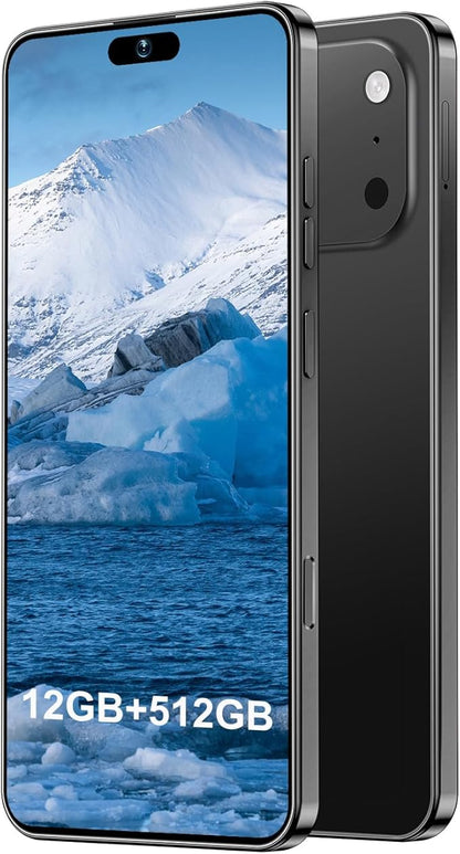 17PM Smartphone: Snapdragon 8 Gen 3, 12GB RAM + 512GB Storage, 7000mAh Battery, 6.99-inch Display, 68MP+108MP Camera, Android 15, 5G, Dual SIM - Superior OS Outperforms Competitors (Black)