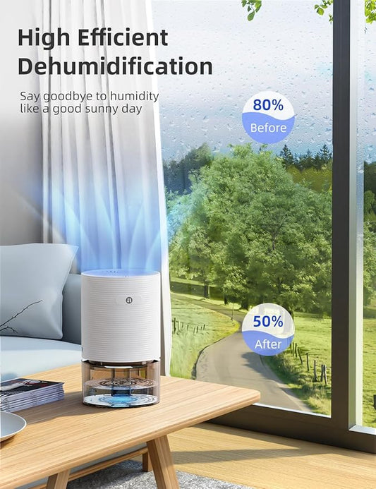 Dehumidifiers for Home, 25oz Dehumidifier for Bedroom with Auto-off, Ultra Quiet Energy Saving for Bathroom Closet Wardrobe Office RV (285sq.ft)