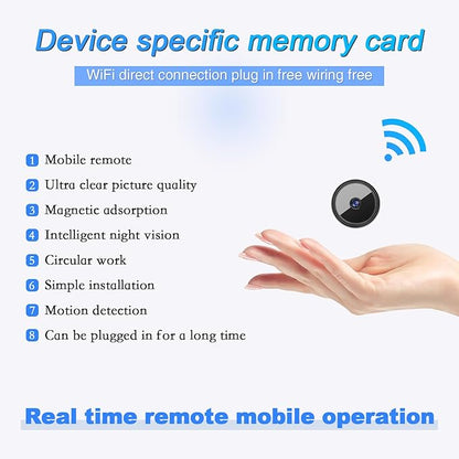 2pcs Only 0.9 inch Hidden Camera with Audio/Video Mini Small Spy Home Indoor Night Vision Motion Detection Baby Monitor Wireless Outdoor Nanny WiFi espias Security Secret (2, Black, mini)