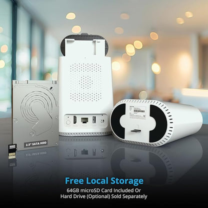 Night Owl 4K Wi-Fi Security Hub System with 4X 2K AC Powered Indoor/Outdoor Wi-Fi Cameras, 64GB MicroSD, Motion Alerts, Remote Viewing, No Monthly Fees