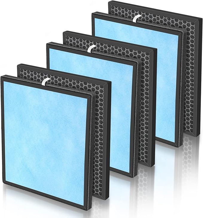 3 Pack Filter Replacements for HSP001 Smart True HEPA Air Purifier, 4 Stage Filtration of Fine Pre-Filter, Activated Carbon, Cold Catalyst and H13 True HEPA Filter