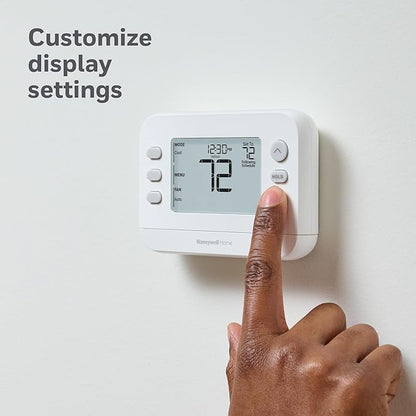 New! Honeywell Home Programmable Thermostat, Single-Stage, 1 Heat/1 Cool Compatibility, 5-2 Day Schedule, X2P, White, RTH20B
