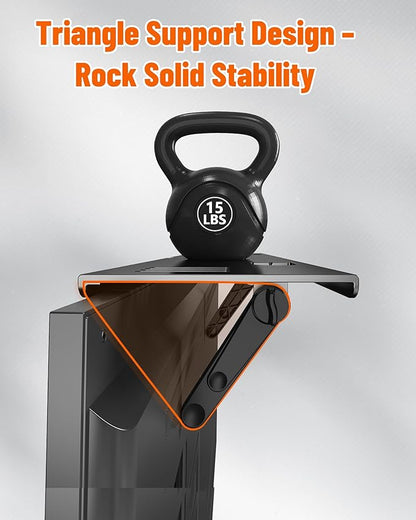 Soundbar Mount, No Drilling Steel TV Top Shelf Fits Most of Sound Bars Up to 15 Lbs, Universal Sound Bar TV Mount Bracket, Sound Bar Stand Compatible with Samsung, Sony, LG,Bose, 16.9x4.7inch