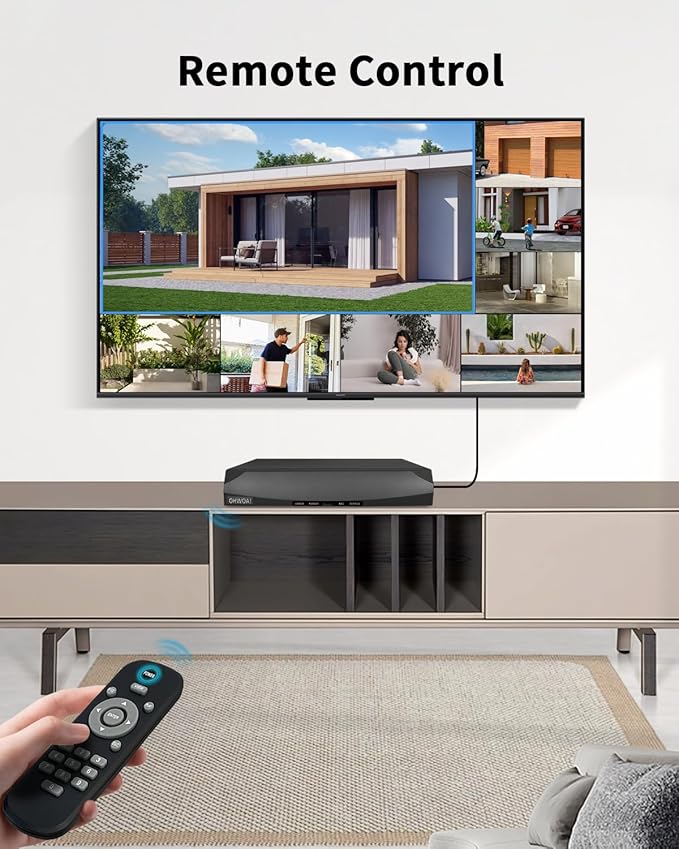 《130°Wide Angle & 2-Way Audio》Outdoor Wired Security Camera System, Black IP Cameras, Home Video Surveillance Systems