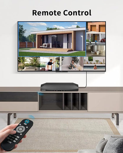 《130°Wide Angle & 2-Way Audio》Outdoor Security Camera System, White IP Wired Cameras, 4K Video Surveillance Systems, Surveillance DVR Kits