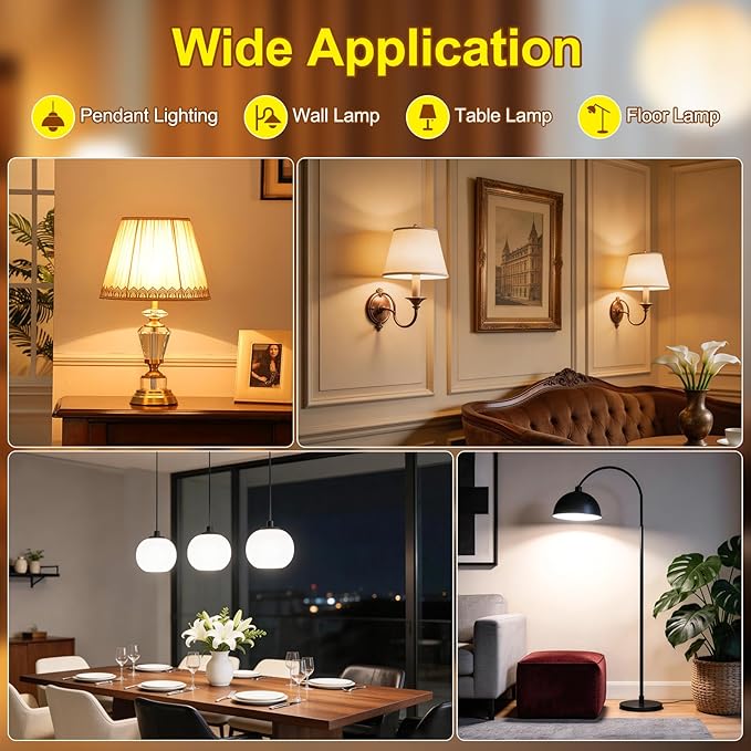 SCNNC A19 LED Remote Control Light Bulbs, 700LM 9W, 60 Watt Equivalent, 3000K-6500K Stepless Dimmable Warm Light Bulbs, E26/E27 Base,100V-240V AC, CRI 80+, 30000+ Hours Lifespan (1 Remote, 2 Bulb)