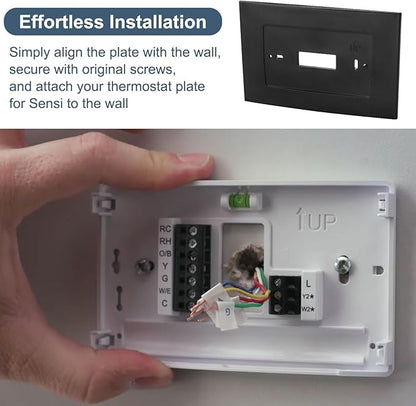 SA5B Wall Plate for Sensi Wi-Fi Thermostat ST75, Thermostat Wall Plate for Sensi Replace F61-2689, Black