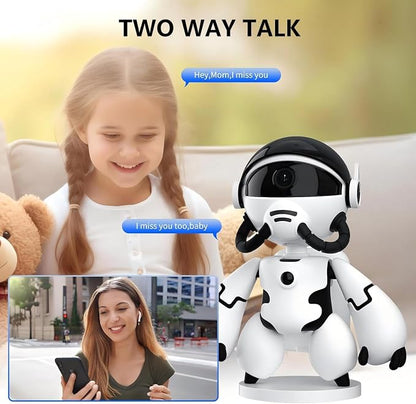 2K Indoor Robot Camera, 2.4G WiFi Security Indoor Camera for Baby Pet