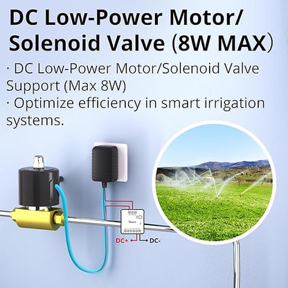 SONOFF WiFi MINI-D Smart Switch with Matter,Home Automation,Dry Contact Output,Supports AC or DC Input,Compatible Alexa & Google Home,for Garage Doors,Boilers,DC Low Power Motors/Solenoid Valves