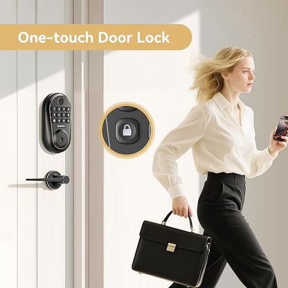 IronZon Electronic Keyless Door Lock with Keypad, Gold