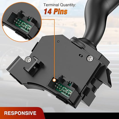 Nilight Turn Signal Switch Compatible with 2010 2011 2012 2013 2014 Ford Mustang Windshield Wiper Multifunction Combination Lever Switches