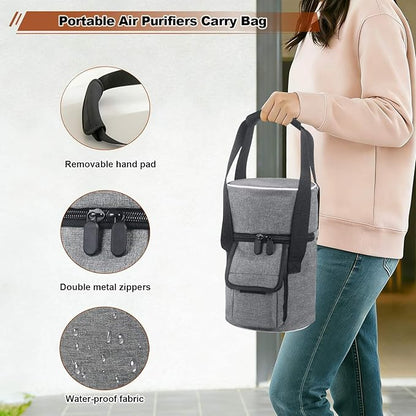 Carrying Bag for LEVOIT Core Mini-P Air Purifiers, Portable Core Mini-P Air Purifiers Travel Case Bag With Accessory Pocket & Handle, Travel, Hotel, Camping, Car, Home, Office (Gray)