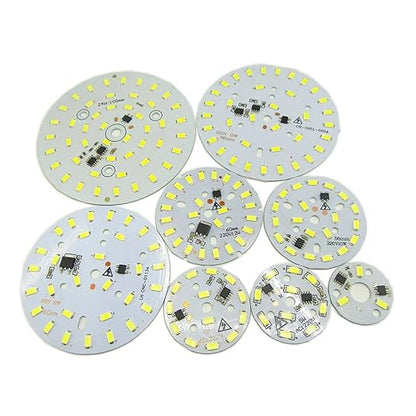 1pcs ac 220v SMD 5730 LED Lamp Bulbs PCB, Dimmable Integrated Smart IC Driver 3w 5w 7w 10w 12w 15w 18w 24w White & Warm White(Warm White,24W)