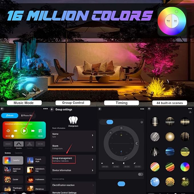 G4 LED Bulb 12V, 2W LED Light Bulb Color Changing, T3 G4 Bi Pin RGB Landscape Lights Low Voltage, Bluetooth Control Warm/Cool White&16 Million Colors for Outdoor Landscape Lighting, 1 Pack