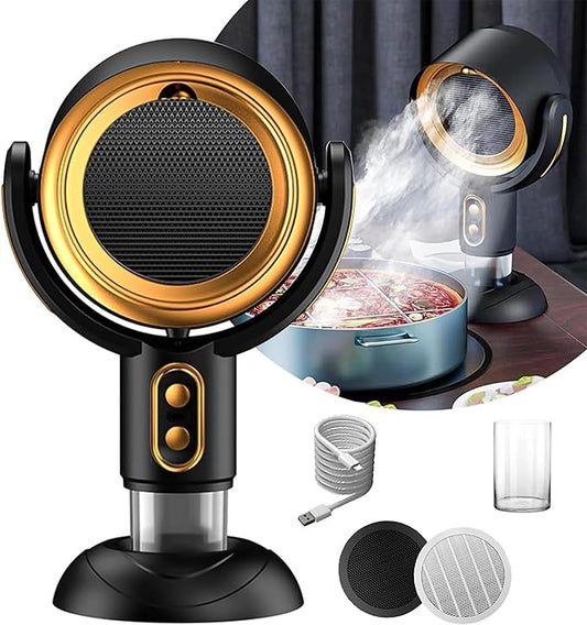 Smoke Away Purifier Fan Puffhide Purifier - Mini Smoke Diffuser and Portable Smoke Air Purifier, Smoke Fan for Smoking Indoors with Rechargeable Design.Puff Hide Smoke. (rechargeable gold)