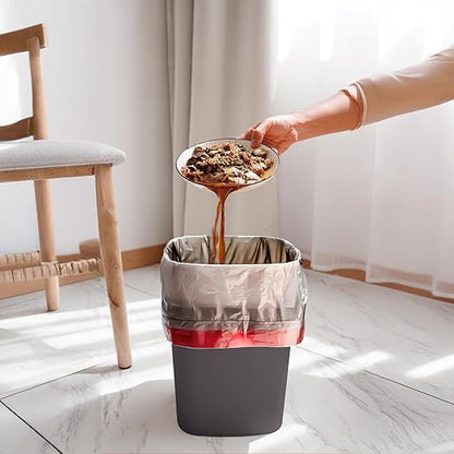 Trash Can - Small Waste basketbin - 1.8 Gallon- for Office,Home,Bathroom,Kitchen - Coffee Color