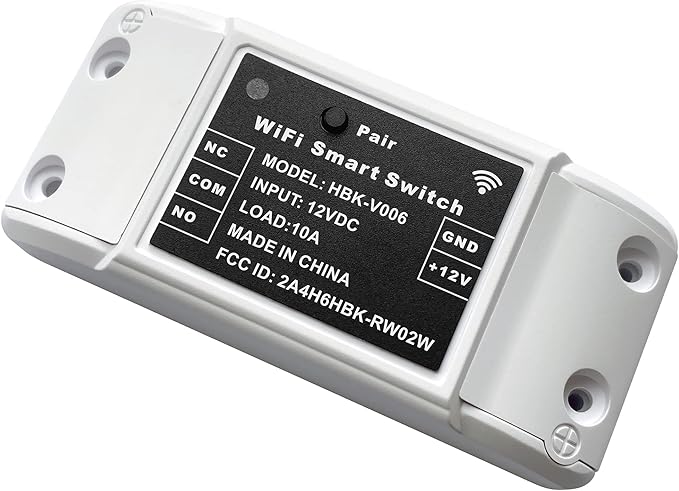 UHPPOTE 2.4GHz WiFi Remote Control Switch Compatible with Smart Phone App Input Voltage 12VDC