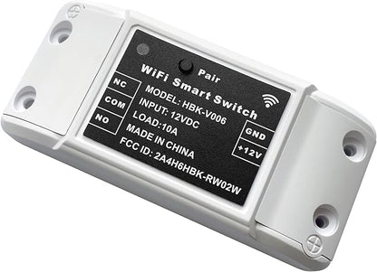 UHPPOTE 2.4GHz WiFi Remote Control Switch Compatible with Smart Phone App Input Voltage 12VDC