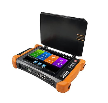 EVERSECU Dual wavelength 1310/1550 Fiber Cable OTDR Tester, 4K IP Camera & CCTV Tester with 8" Retina Touch Screen,Visual Fault Locator, TDR Test, POE Out, WiFi Test, PTZ Control