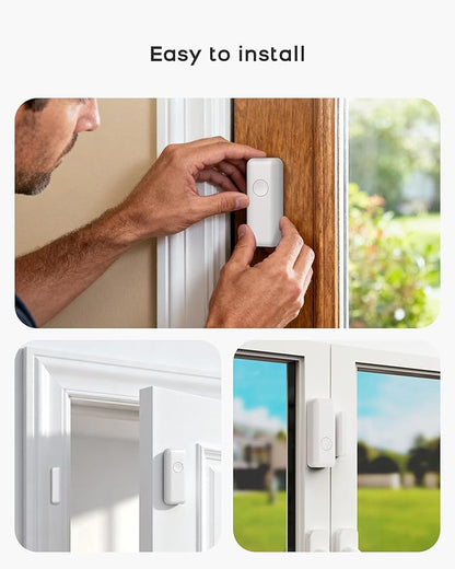 Home Security System, Home Alarm System Wireless 8 Piece Kit with Phone APP Alert Siren Remote Control Motion Detection Real-time Alarm No Contract Required,24/7 Protection