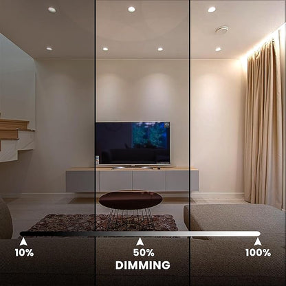 LEDMyplace Recessed Lighting - 10W Round Dimmable LED Can Lights, 650 Lumens, 3000K Warm White - Baffle Trim Recessed Downlight, Energy-Efficient LED Fixture for Home, Office, and Bedrooms (1-Pack)