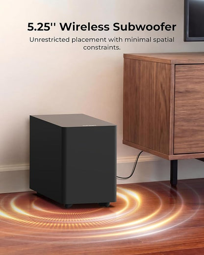 ULTIMEA Sound Bar with Wireless Subwoofer, 240W Peak Power, VoiceMX & BassMX, App Control, 2.1ch Soundbar for Smart TV, Adjustable Bass, HDMI, Optical, Bluetooth 6.0, Poseidon M30 (2026 Model)