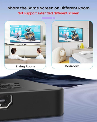 avedio links 8K HDMI Splitter 1 in 2 Out w/ 4ft 8K Hdmi Cable (Not Extended Display), Mirror Only, 4K@120Hz HDMI 2.1 Splitter for Monitor, TV, Support HDCP2.3, 48Gbps, VRR, ALLM, Dol-by Vision, Atmos