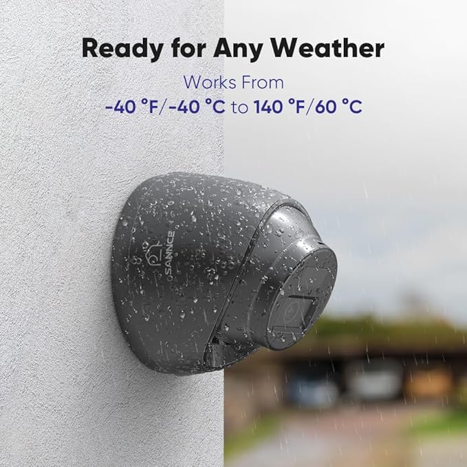 SANNCE 1080p Wired Home Security Camera with EXIR Night Vision, IP66 Waterproof for Outdoor Indoor Video Surveillance 4Pcs