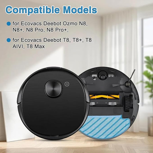 Ecovacs Deebot Washable Cloth Mop Pads for Ozmo T8 Series, T9, N8 Pro Plus, Yeedi Vac Max Replacement Parts