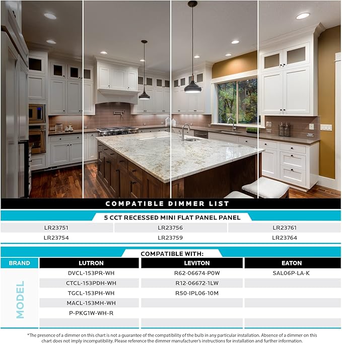 LUXRITE 6 Inch Ultra Thin LED Recessed Light with J-Box, 12W, 5 Color Options 2700K | 3000K | 3500K | 4000K | 5000K, Dimmable Wafer Light, 1000 Lumens, Copper Trim, Energy Star, IC Rated