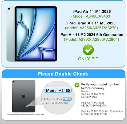 Matte Privacy Screen Protector for iPad Air 11 Inch M3 M2 (7th&6th Generation, 2025/2024), Anti Spy Private Filter for iPad Air11 Inch, High Sensitive Bubble-Free Black Security Screen, 1 Pack