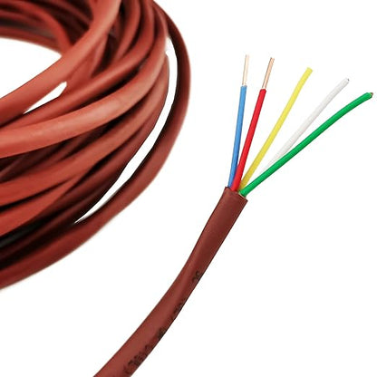 Thermostat Wire 18/5 18 Gauge 5 Conductor ETL 18-5 25 Feet Brown (18-5 Brown, 25Feet)