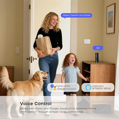PGST Home Alarm System with 2K HD Camera for Apartment,Kids Safety,Office | WiFi+GSM/4G,8Contact Sensor+2 Motion Sensor,No Monthly Fees,No Pairing Required,Quick Installation with Instant App Alerts