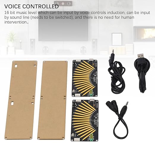 Audio Level Indicator, Voice Controlled Music Level Indicator with Adjustable Light Speed Controls for Home Stereo System