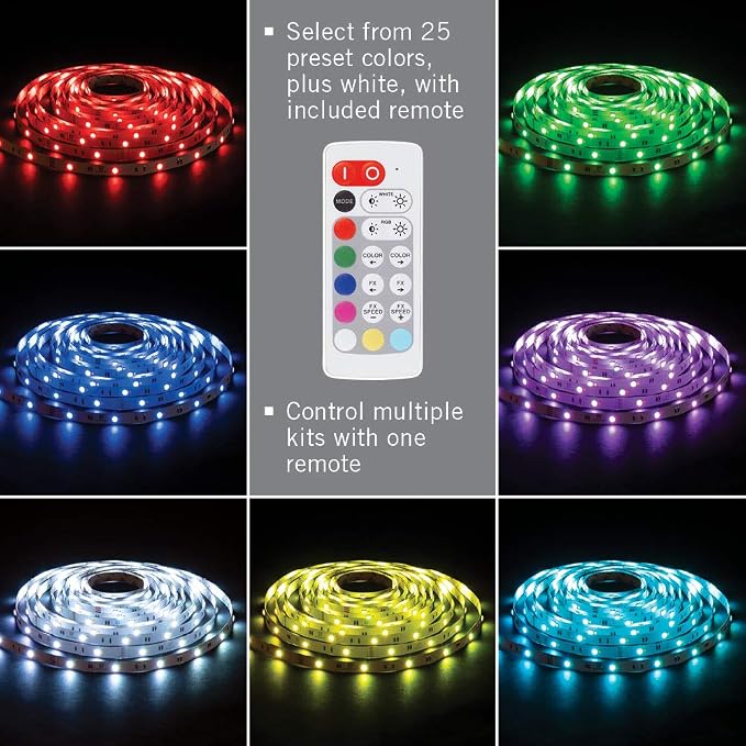 Armacost Lighting 423501 Multi-Color + White LED Tape Light Kit