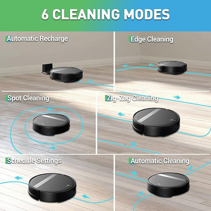 Kilgone Robot Vacuum for Pet Hair, 2-in-1 Vacuum & Mop Combo with Tangle-Free Suction & Smart 3D Avoidance, App/Wi-Fi/Alexa, Ultra-Slim & Quiet, Self-Charging for Hard Floors and Low-Pile Carpet