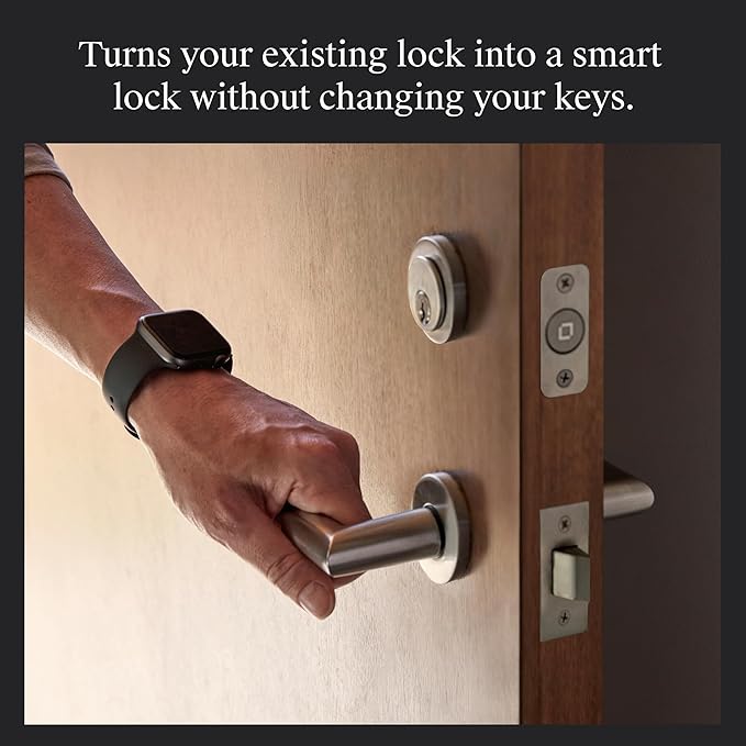 Level Bolt Smart Deadbolt - Make Your Lock Smart Without Changing Keys or Hardware - Matter-Over-Thread Plus Apple Home Key - Keyless & Remote Access via Apple, Alexa, Google Home, SmartThings