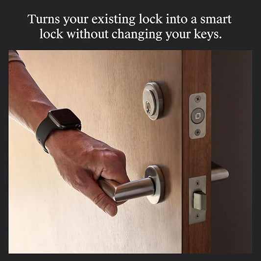 Level Bolt Smart Deadbolt - Make Your Lock Smart Without Changing Keys or Hardware - Matter-Over-Thread Plus Apple Home Key - Keyless & Remote Access via Apple, Alexa, Google Home, SmartThings