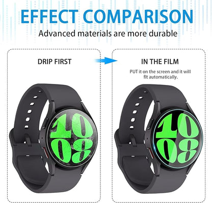 Suoman 4-Pack for Samsung Galaxy Watch 6/Galaxy Watch 7 44mm Screen Protector, [Anti-Scratch] 2.5D 9H Hardness Ultra-thin Tempered Glass Screen Protective Film