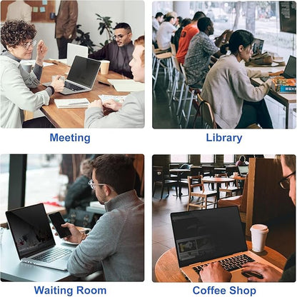Easy On/Off Magnetic 360° Privacy Screen Filter Compatible with MacBook Air 15.3 inch (2023-2026, M2, M3, M4,M5), Anti Glare Laptop Privacy Screen Shield with Camera Cover - UV block 90%-Model: A3241, A3114, A2941