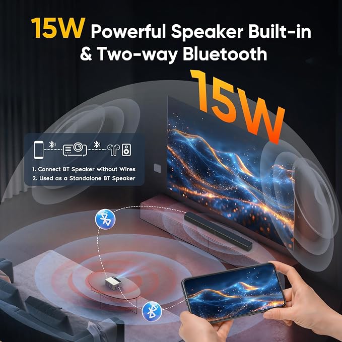 TMY Smart Projector with Google TV System, Native 1080P 4K Home Theater