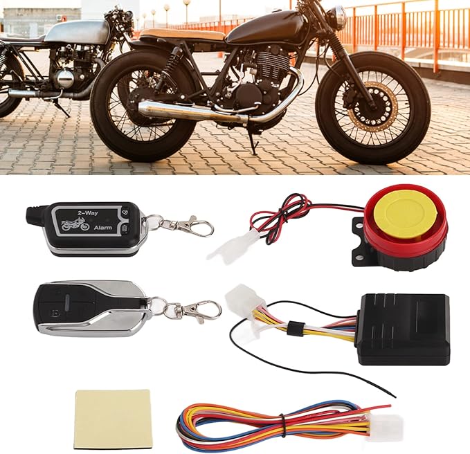 Motorcycle Alarm,Alarmanlage Und Fernstart,Motorcycle Two Way Alarm System Vibration Sound Alert LCD Remote Control Anti Theft Robbery Energy Saving,Alarm System