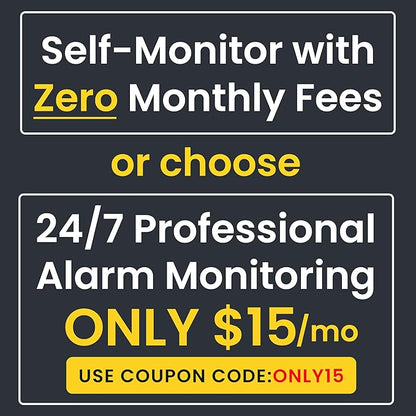OSI Alarm System Gen 2 (4G), 11pc, DIY, Motion & Entry Sensors, Wireless Siren, Remotes, App & Alexa Compatible Self Monitor(No Monthly Fees) or 24/7 Alarm Monitoring (as Low as $15/mo)