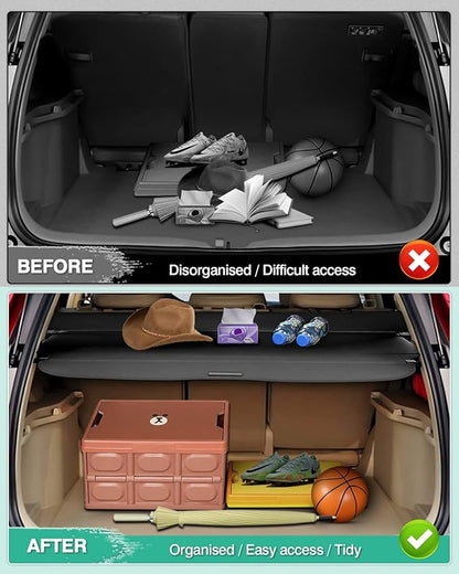 Powerty Cargo Cover for Honda CRV 2007-2010 2011 Retractable Trunk Cover Trunk Shielding Shade for CRV Accessories Cargo Luggage Cover No Gap