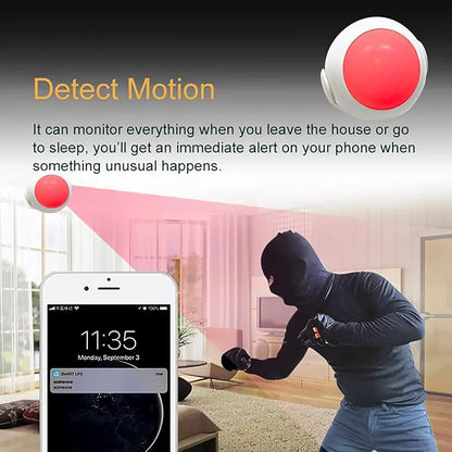 Zigbee PIR Motion Sensor, Human Presence Sensor,Requires Tuya HUB（Smart Home Gateway）, Linking Whole-House Intelligence，360° Detection Security Burglar Alarm Sensor Smart Life APP Control