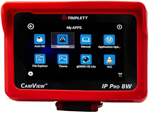 Triplett 8066 CamView IP Pro-8W CCTV Camera Tester with PoE, Network Test, and 4" IPS Touchscreen - NTSC/PAL, HD-CVI 3.0, AHD 3.0, HD-TVI 3.0
