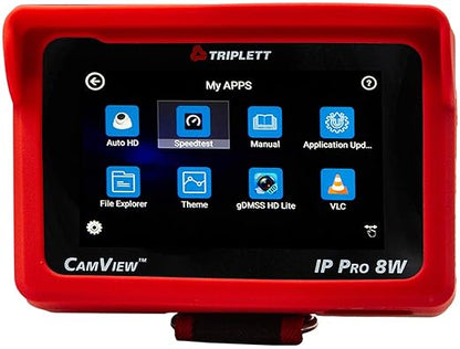 Triplett 8066 CamView IP Pro-8W CCTV Camera Tester with PoE, Network Test, and 4" IPS Touchscreen - NTSC/PAL, HD-CVI 3.0, AHD 3.0, HD-TVI 3.0